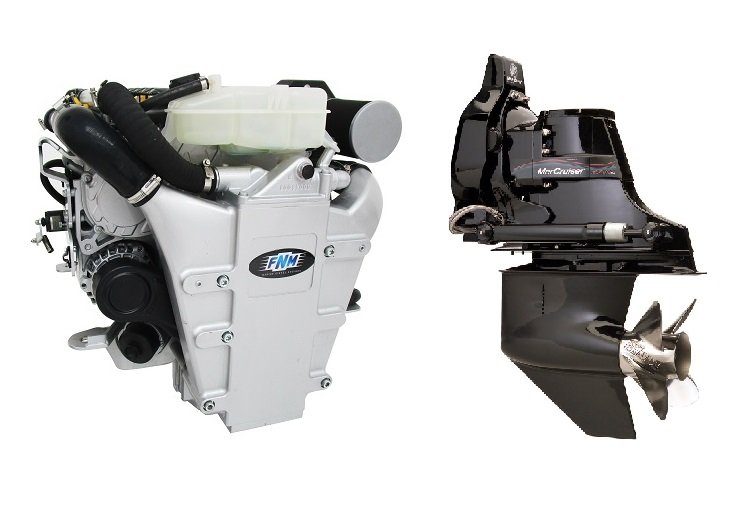 NEW FNM 20HPEP-180 180hp Marine Diesel Engine & Sterndrive Adaptor