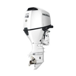 Honda 115hp White Outboard | Remote Mechanical, Electric Start, 20" Shaft | BF115JLRA
