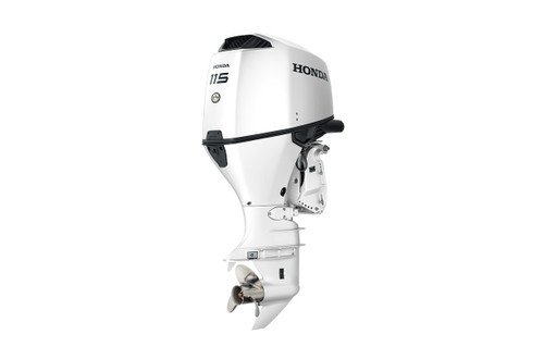 Honda 115hp White Outboard | Remote Mechanical, Electric Start, 20" Shaft | BF115JLRA